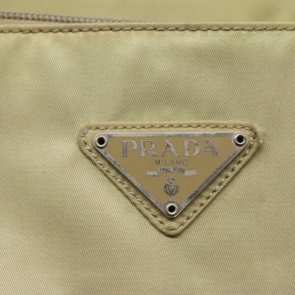 PRADA Hand Bag Nylon Beige Auth bs23980 - Picture 10 of 15